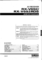 Yamaha RXV-692 - Service Manual